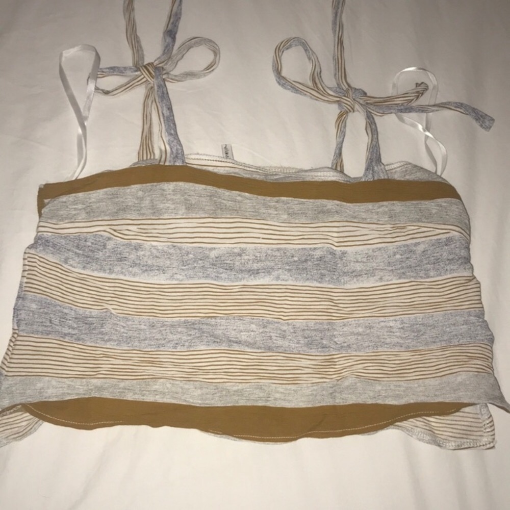 Mura Boutique striped mustard top